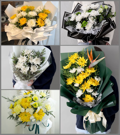 浙江省舟山普陀区虾峙镇白事花束代送